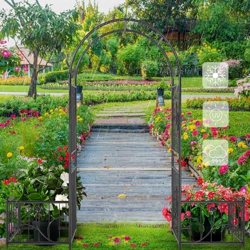 Yitahome Garden Arbor with Planter Boxes