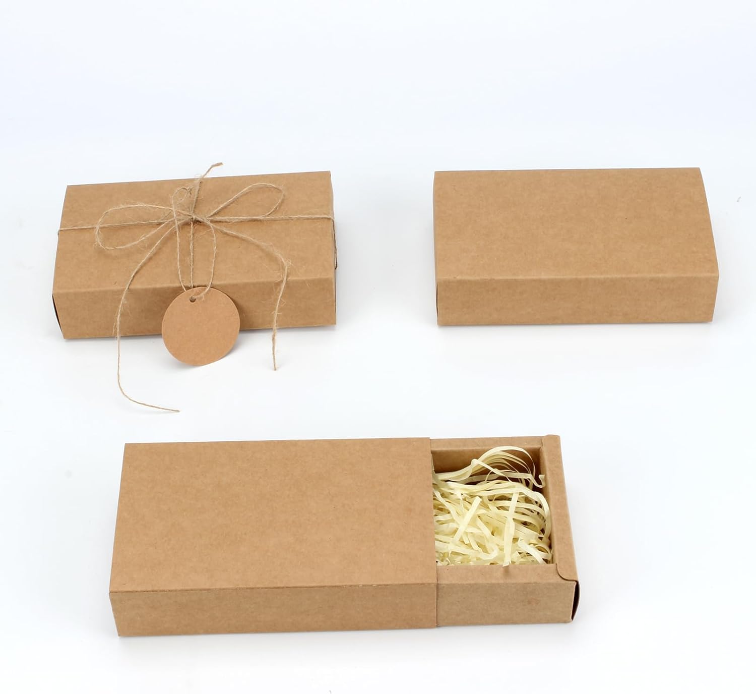 20Pcs Kraft Paper Drawer Box Set for Gifts