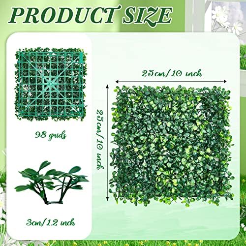 Crowye 24 Pcs Artificial Boxwood Panels for Privacy Screens