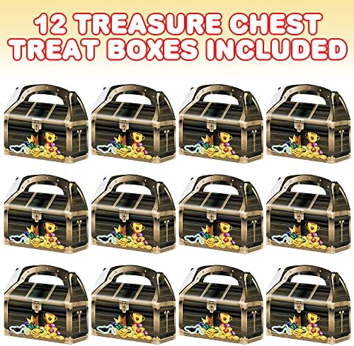 ArtCreativity Treasure Chest Treat Boxes for Kids Pack of 12