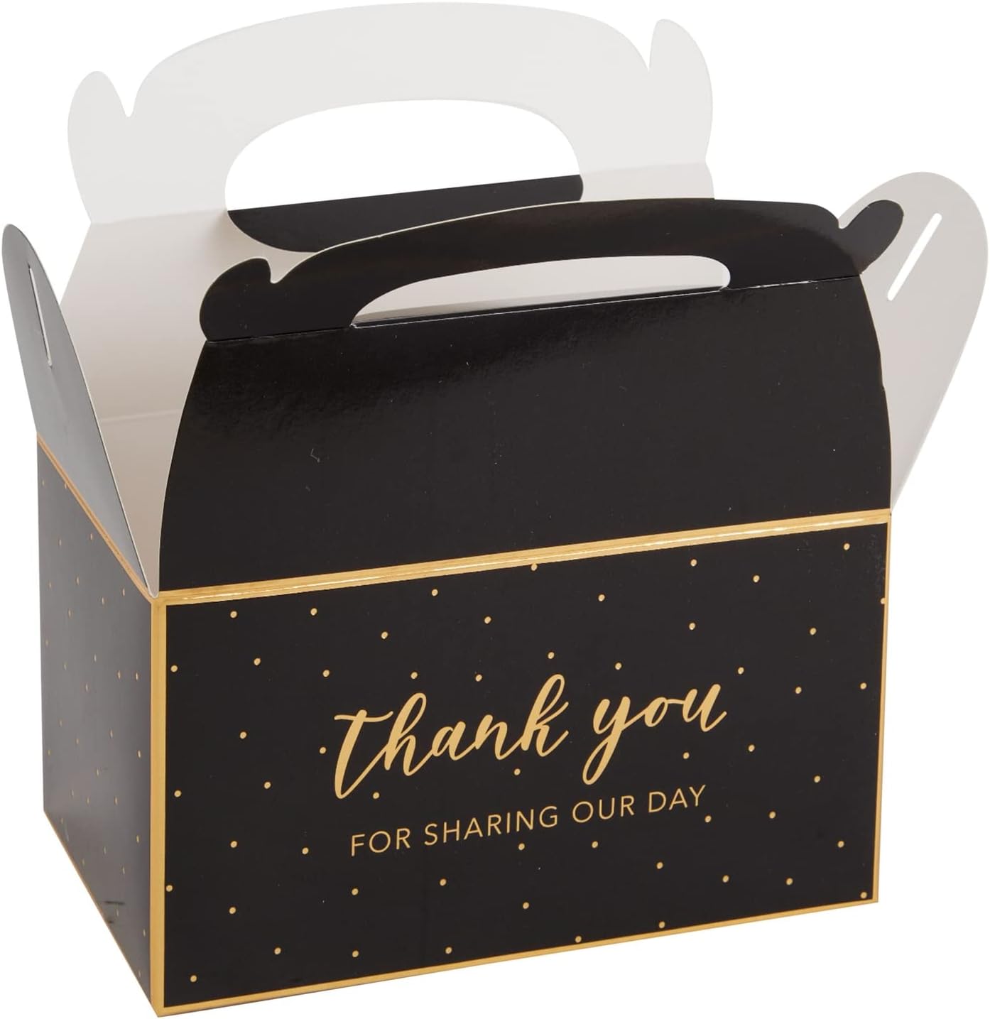 Sparkle and Bash Black Gold Party Favor Boxes 24-Pack
