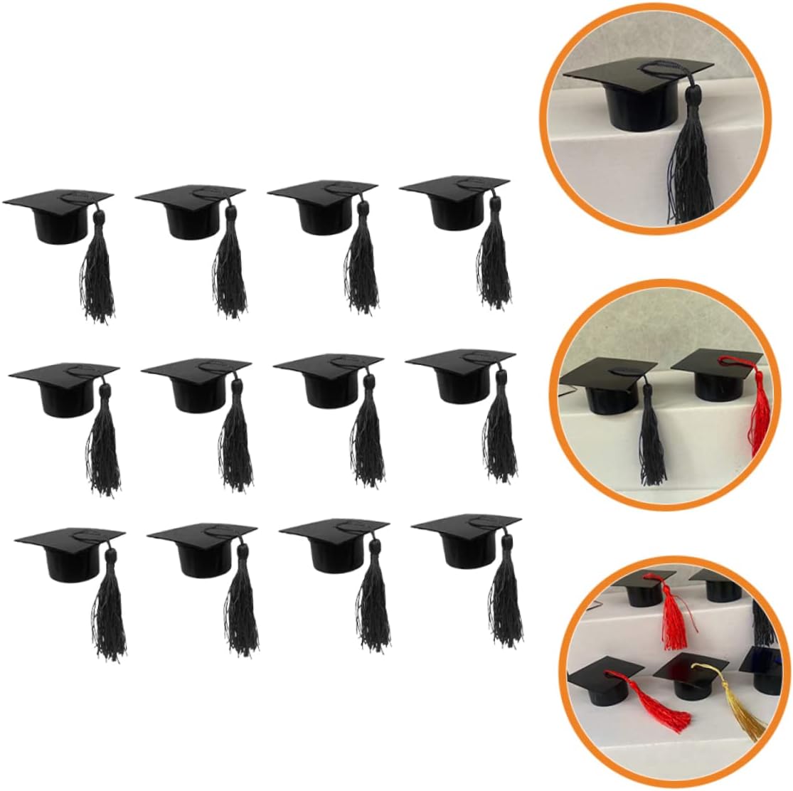 KOMBIUDA 12pcs Graduation Cap Candy Boxes with Tassels