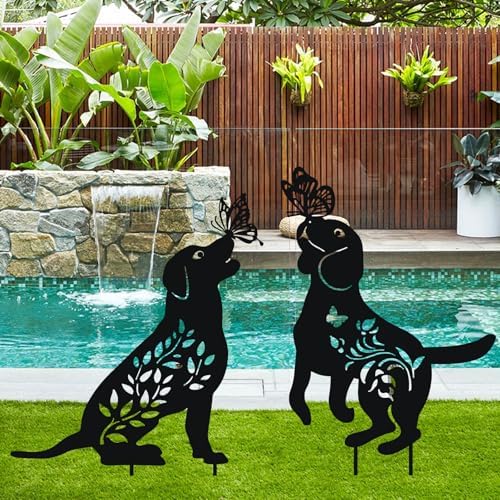 Wonder Garden Metal Dog Decor 2 Pack Garden Stakes
