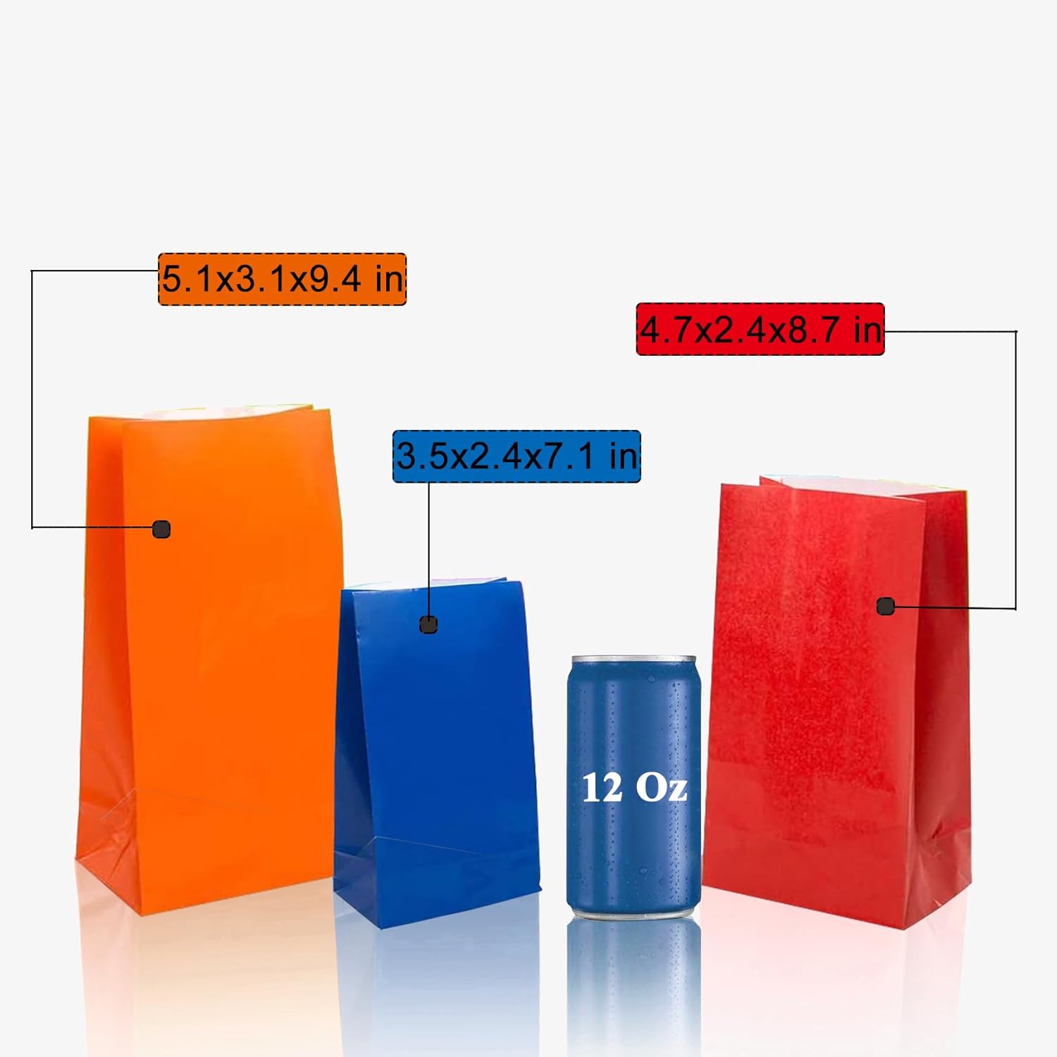 KEYYOOMY 100 Ct Small Kraft Gift Bags