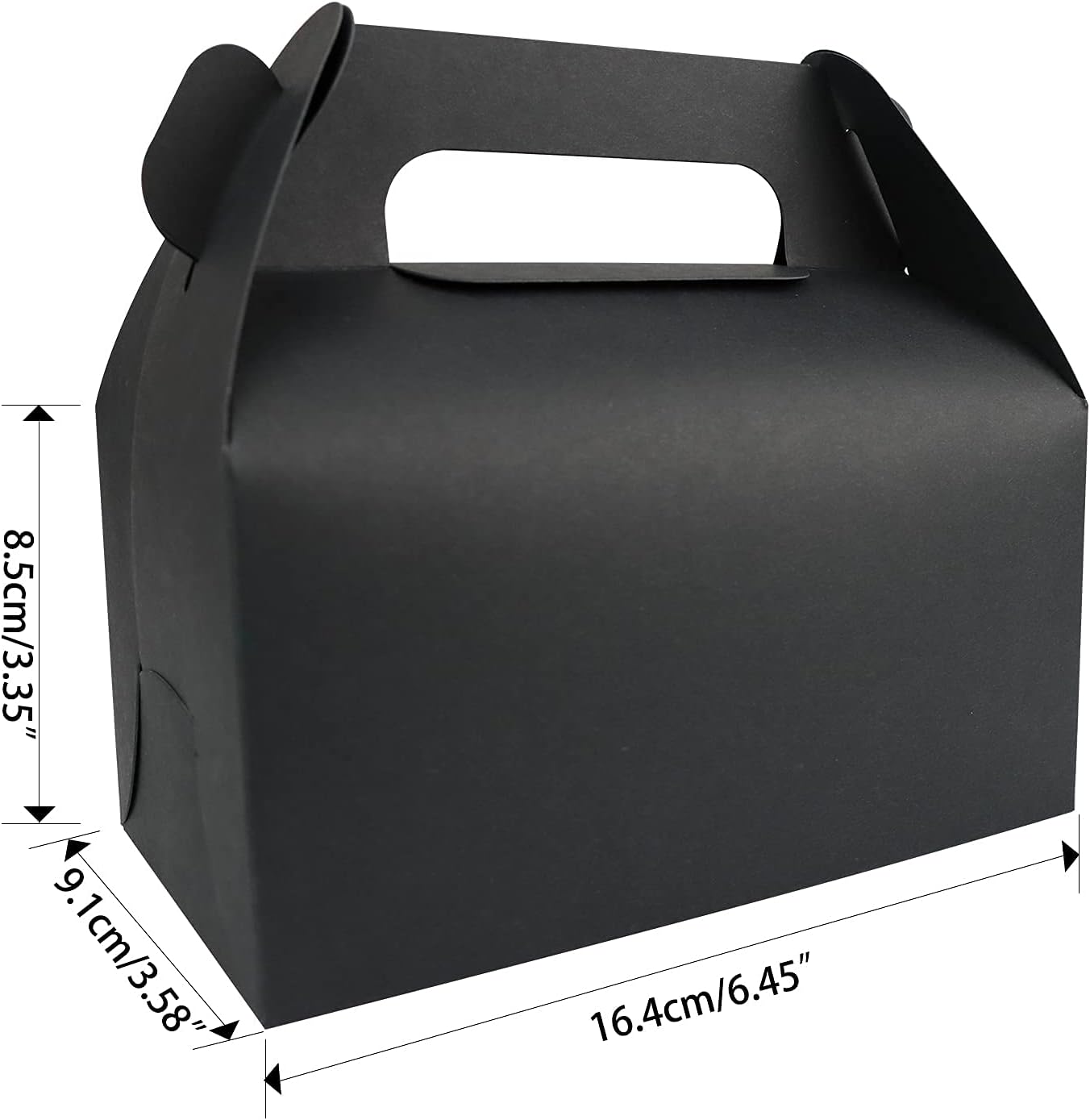 GUIFIER 25 Pack Black Gable Treat Boxes for Party Favors