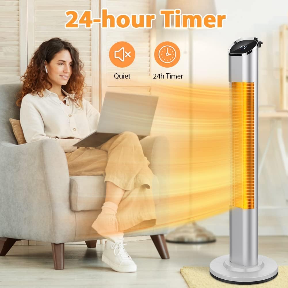 PATIOBOSS Electric Space Heater with Remote and 24H Timer