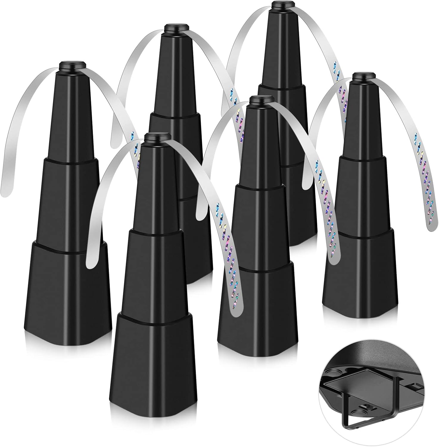 Fly Fans for Tables 6 Pack Black