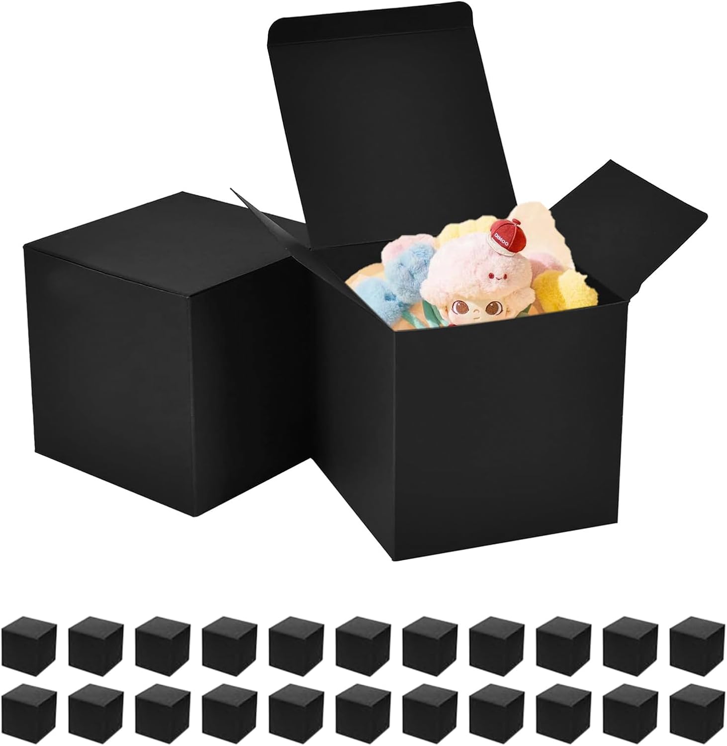 Aosric 24 Pack Black Gift Boxes 4x4x4