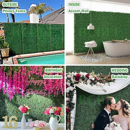 10x10 Inch 12 Pcs Boxwood Panels with 50 Zip Ties