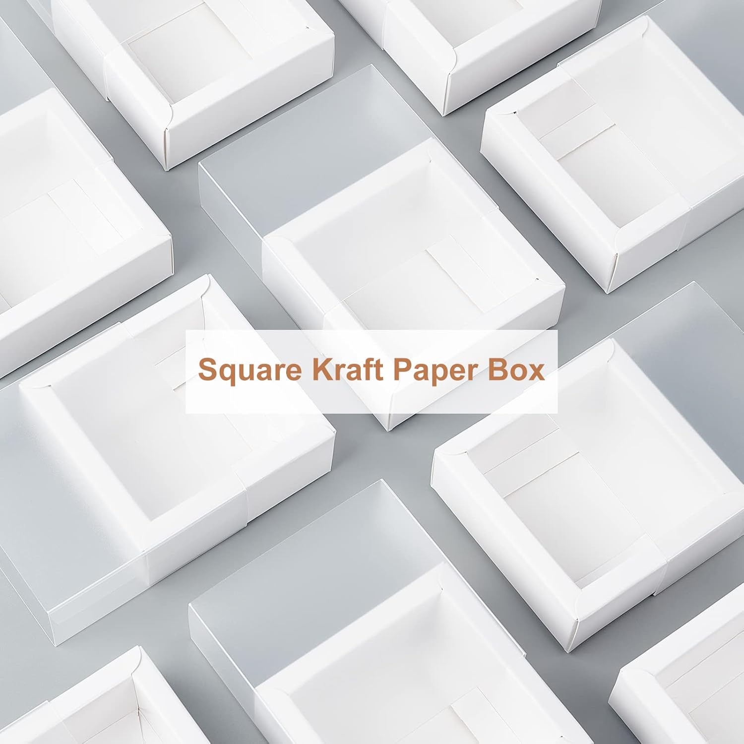 BENECREAT 16 Pack Clear Frosted PVC Gift Boxes