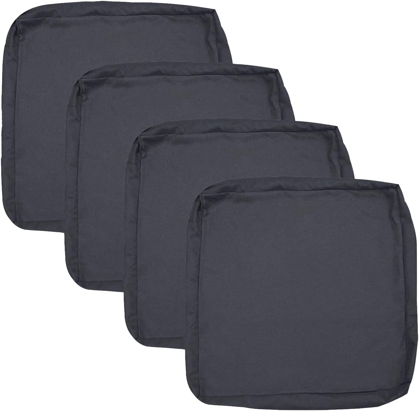 Oslimea 4 Pack 22x20x4 Inch Outdoor Cushion Covers Dark Grey