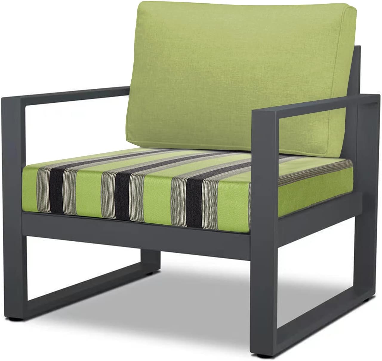 24x24x4 Inch Green Outdoor Cushion Covers 2 Pack