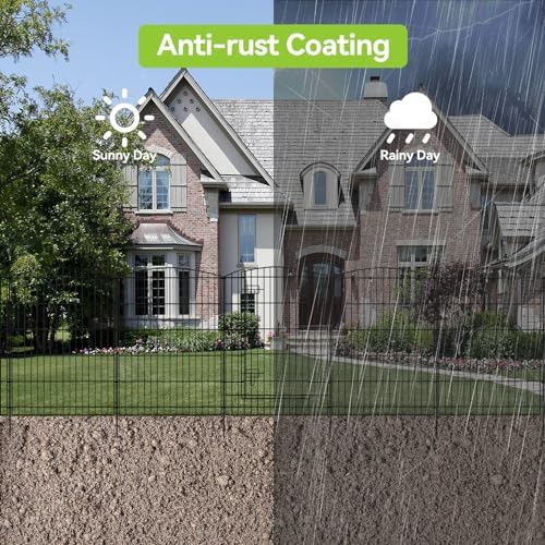 INJOPEXI Decorative Garden Fence 26ft x 36in