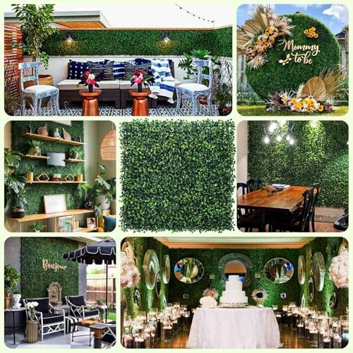 KASZOO Artificial Boxwood Hedge Wall Panels 12 Pack
