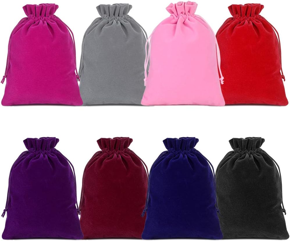 Lucky Monet Velvet Drawstring Bags for Gifts and Crafts