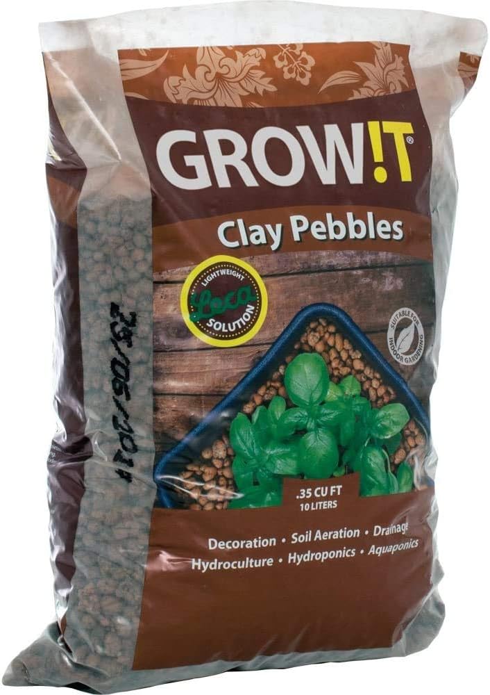 Hydrofarm GROWT Clay Pebbles 10 Liter Bag