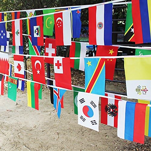 G2PLUS International Flags 50 Country Olympic Pennant Set