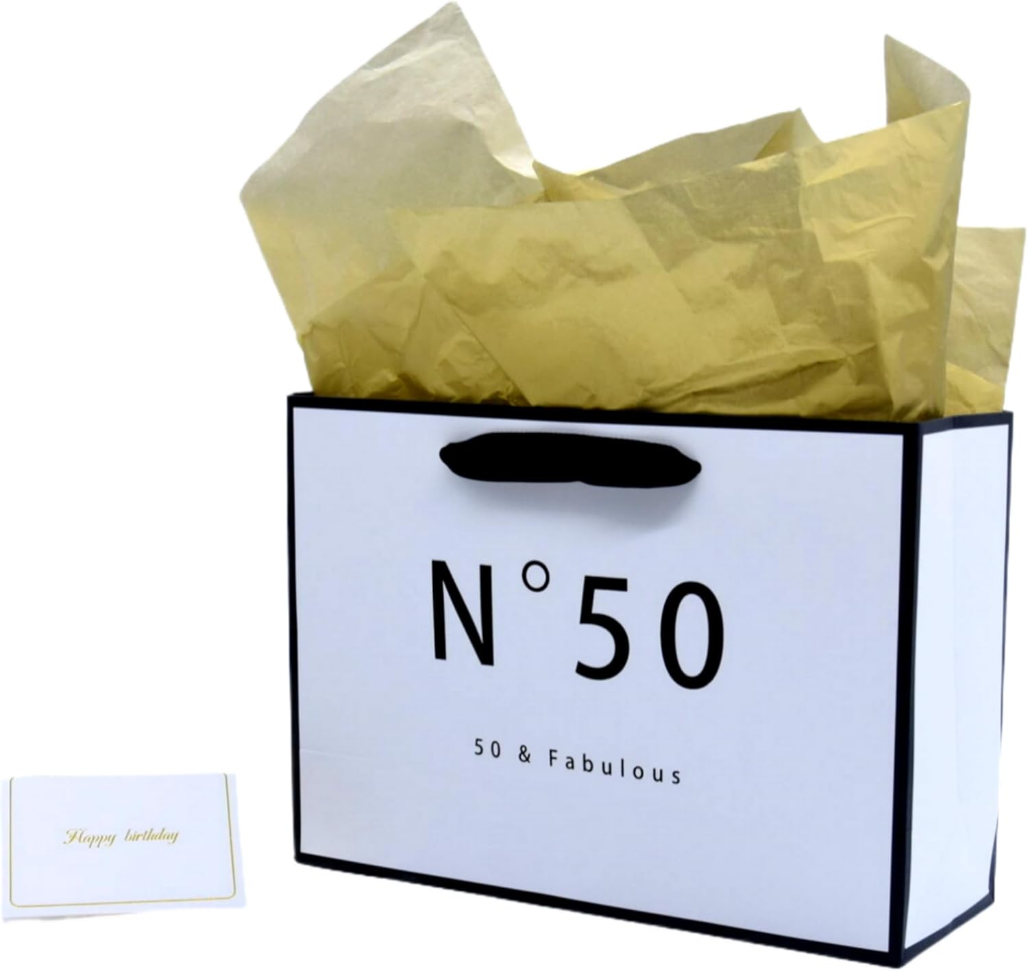 JUNESHE 50th Birthday Gift Bag for Men Women