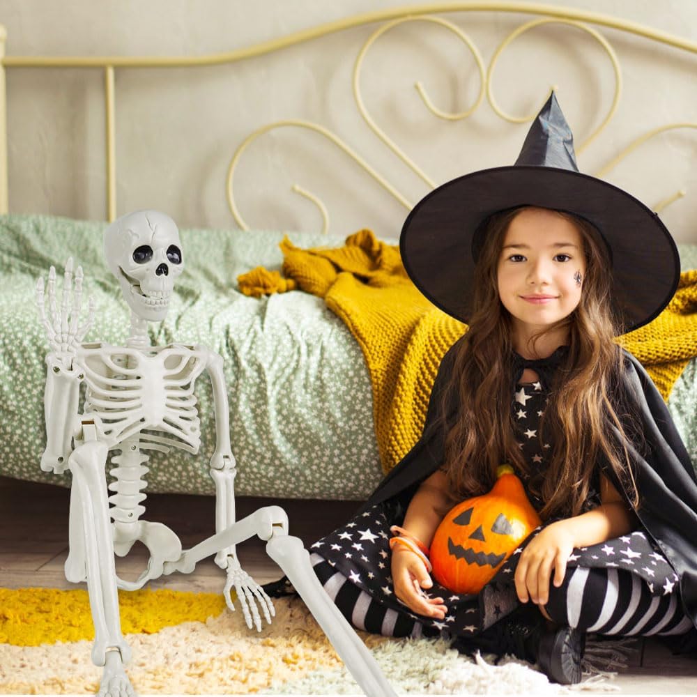 YUJUN 3ft Halloween Skeleton Decorations with Movable Joints