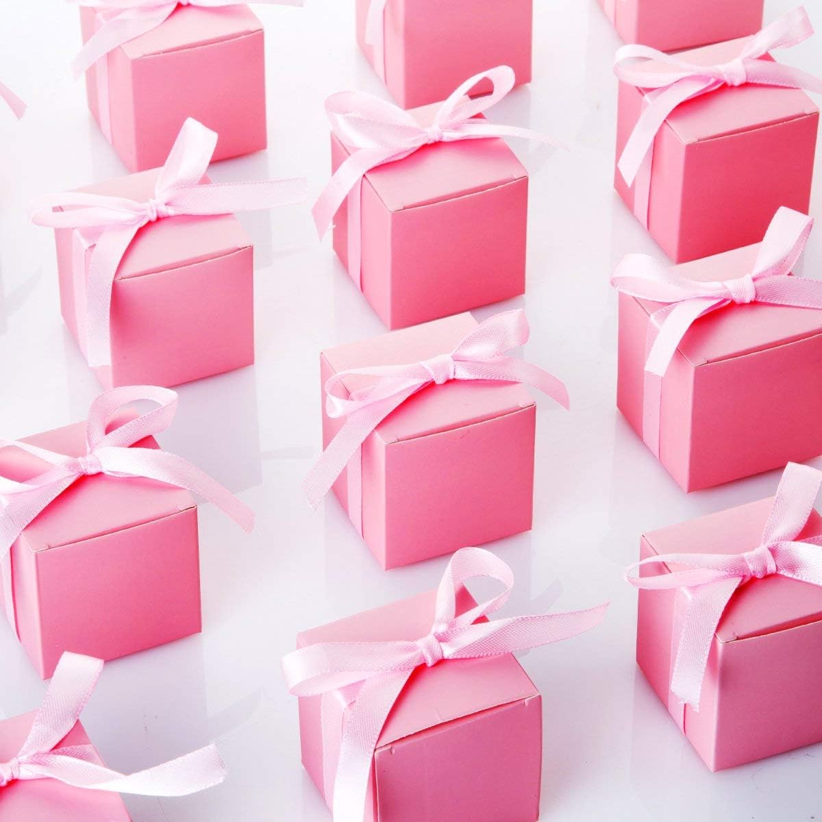 AWELL Pink Gift Candy Box Pack of 50