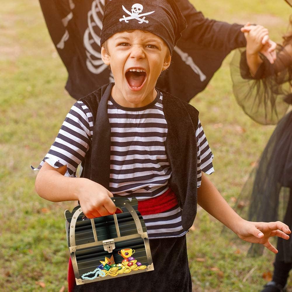 ArtCreativity Treasure Chest Treat Boxes for Kids Pack of 12