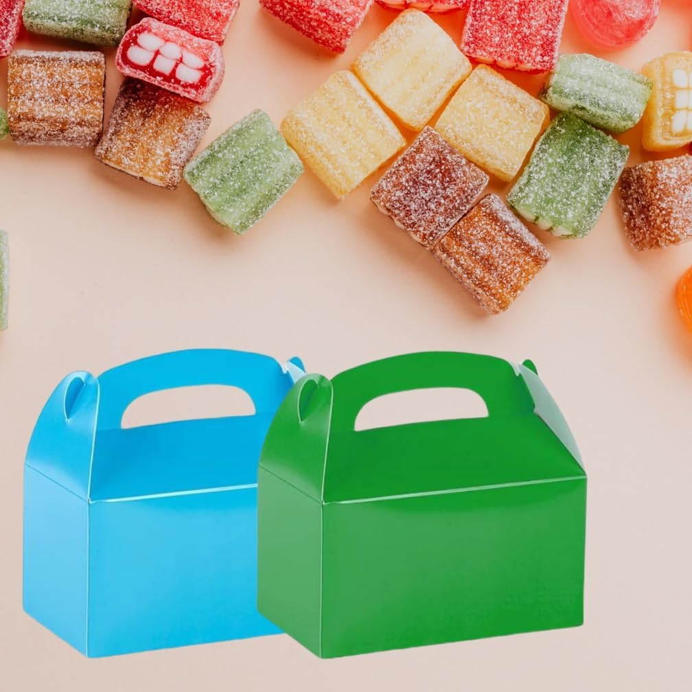 CHNLML 12 Pack Treat Boxes with Handles Orange