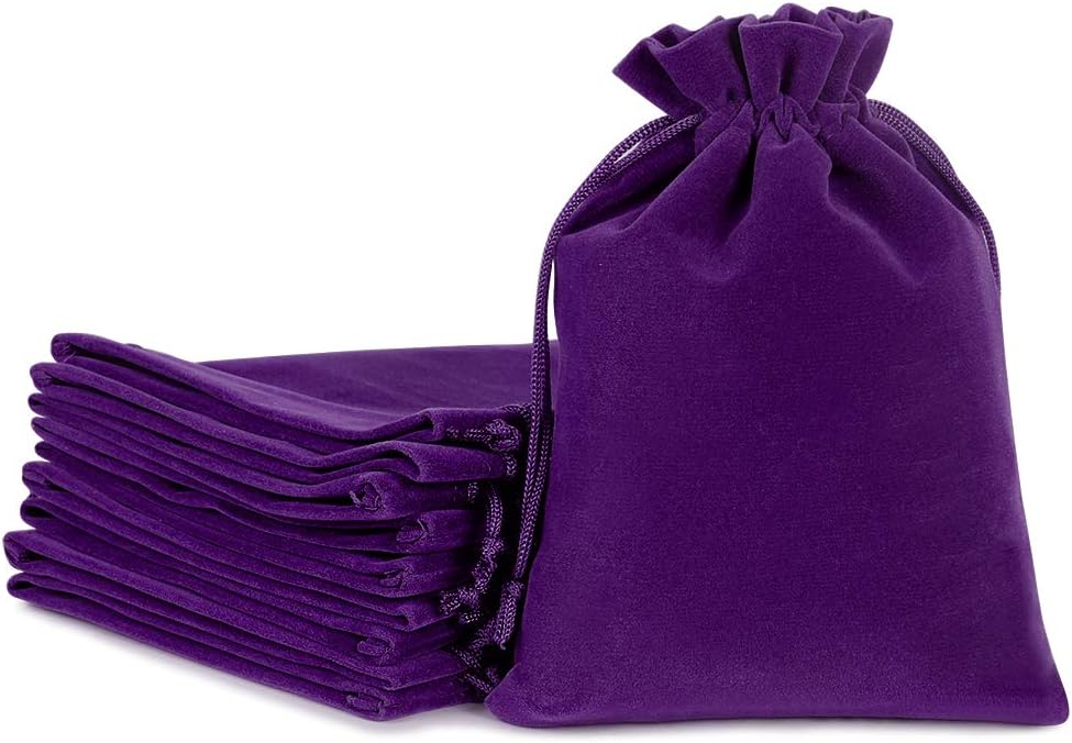 Lucky Monet Velvet Drawstring Bags for Gifts and Jewelry