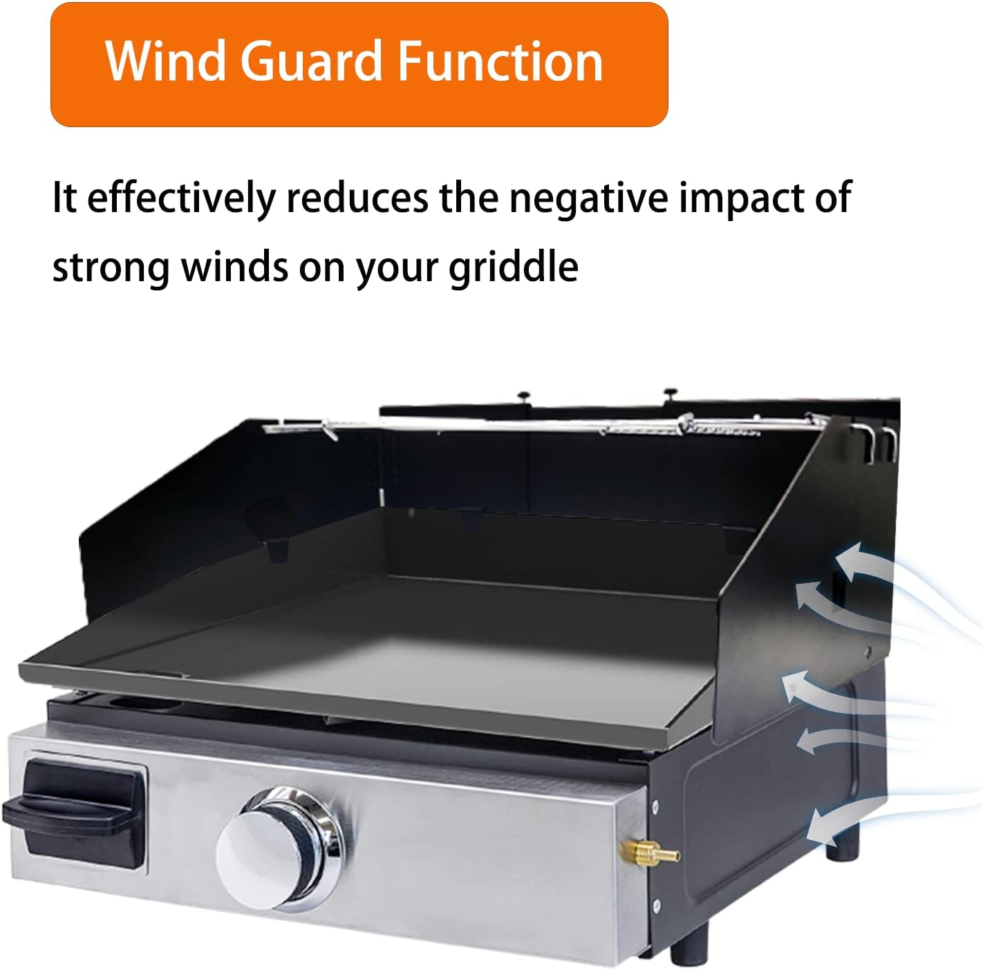 Universal Wind Guard and Warming Rack for Griddle 16-28 Inches