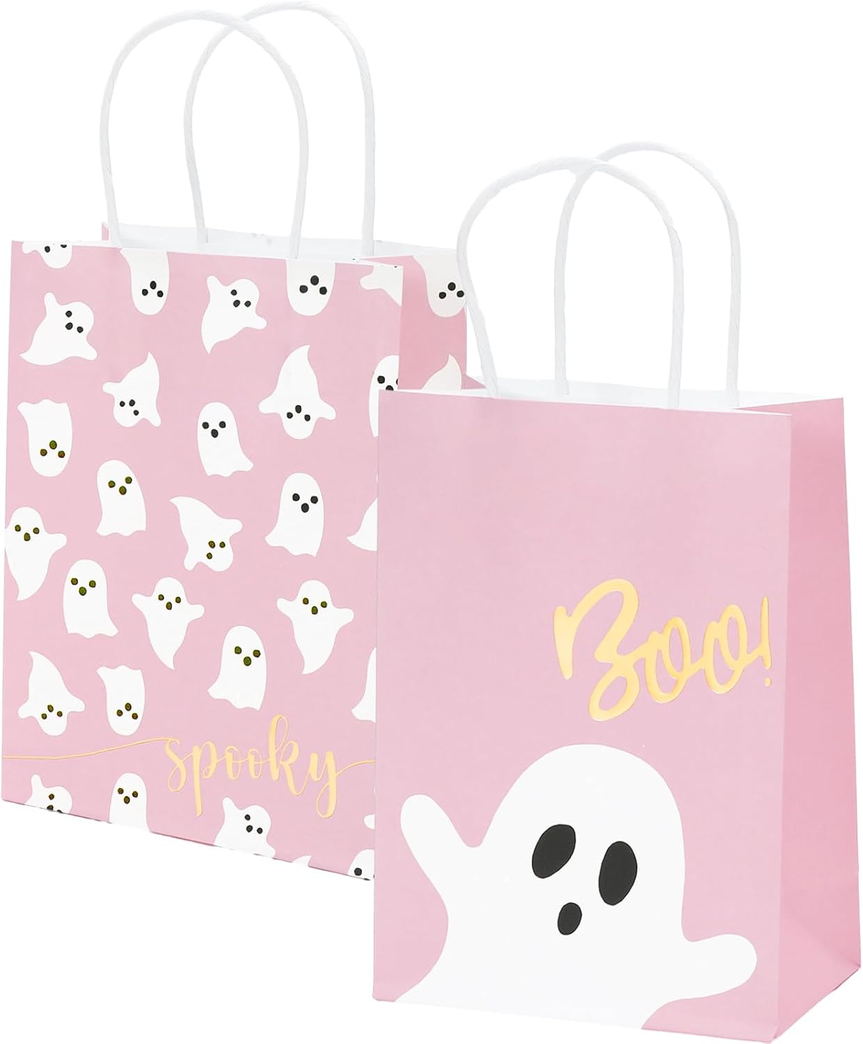 JarThenaAMCS 24Pcs Halloween Paper Gift Bags with Handles