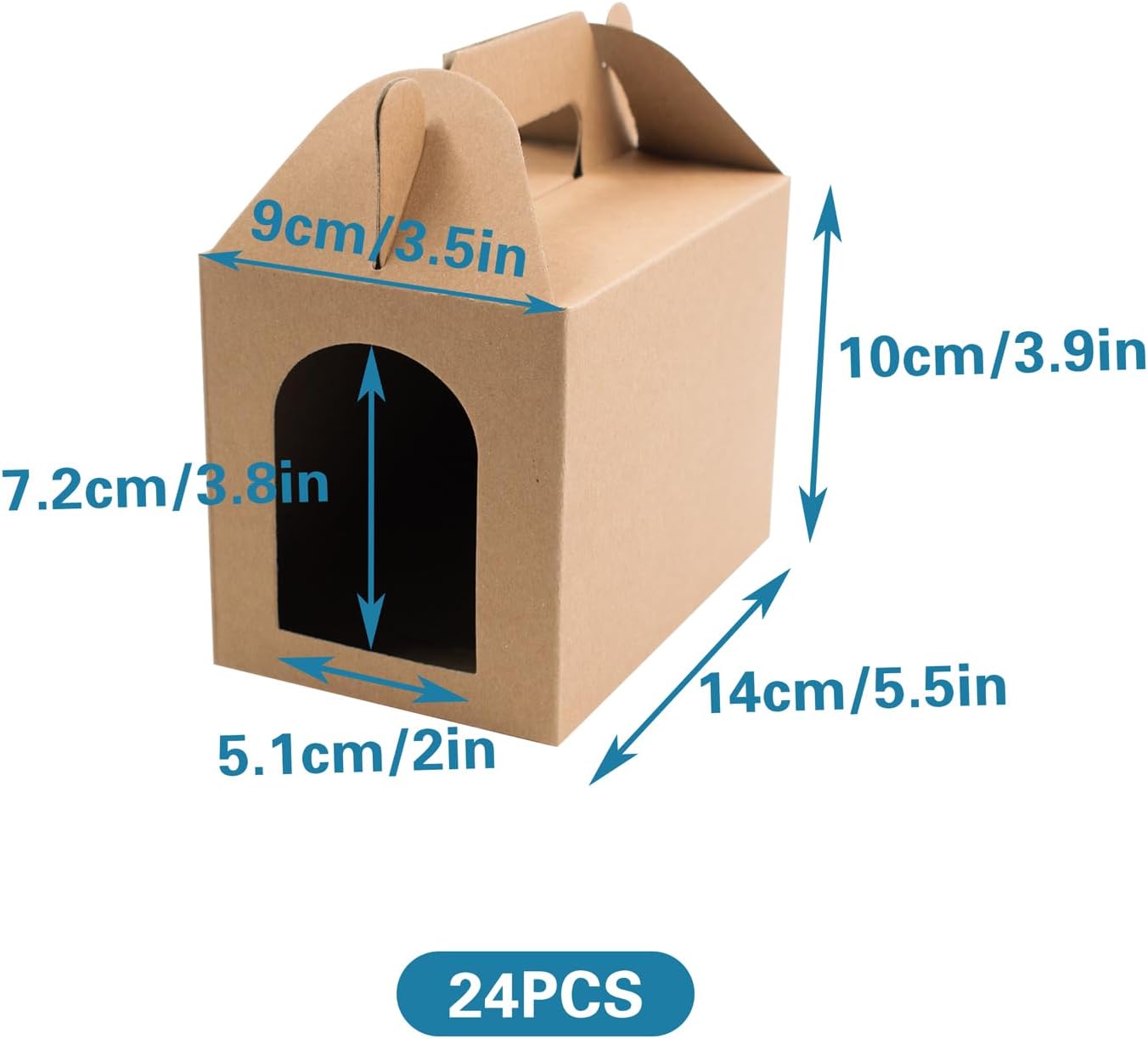 24 PCS Puppy Favors Boxes with Windows Foldable