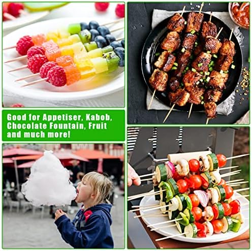Hysagtek 300 Pcs Bamboo Skewers for BBQ and Chocolate Fountain