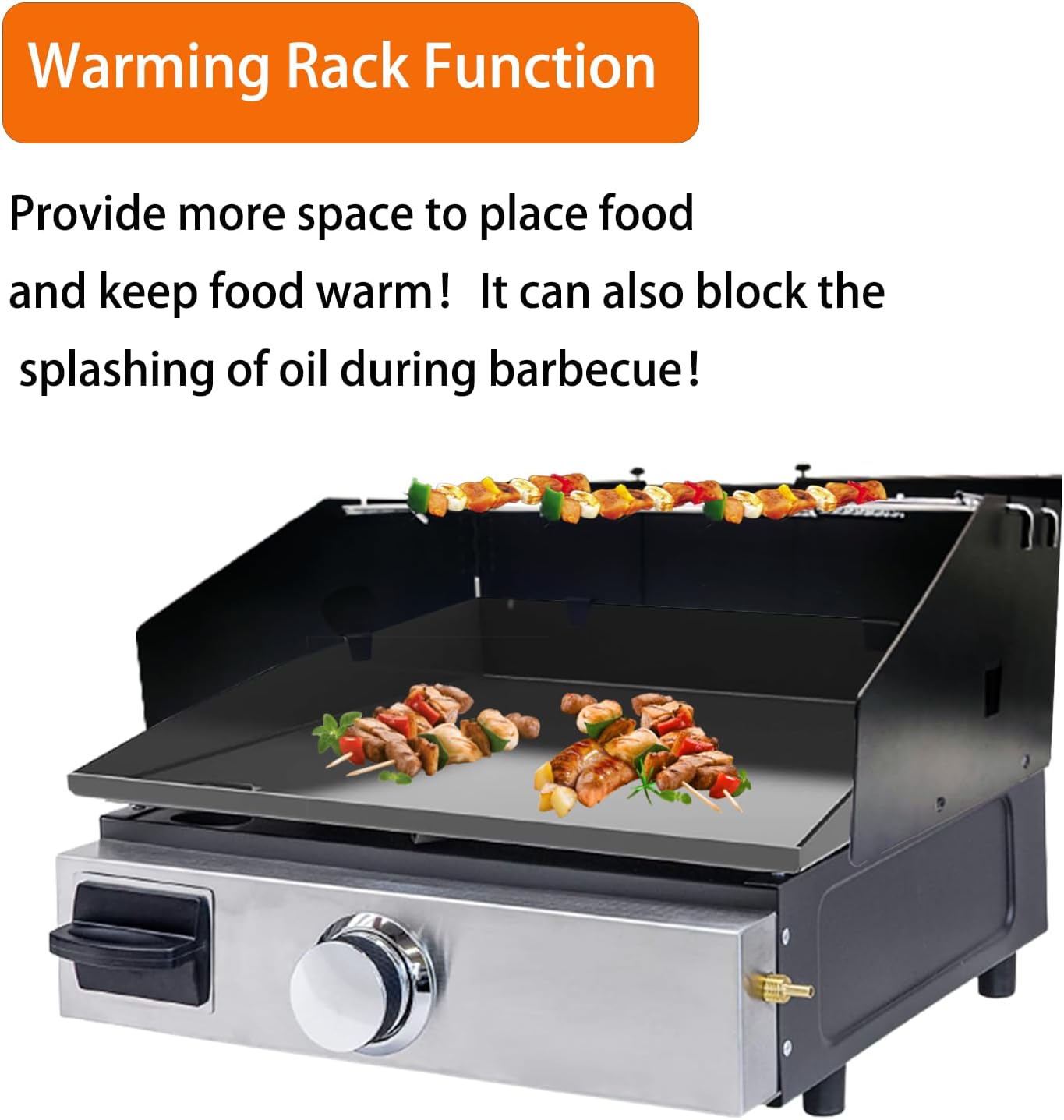Universal Wind Guard and Warming Rack for Griddle 16-28 Inches