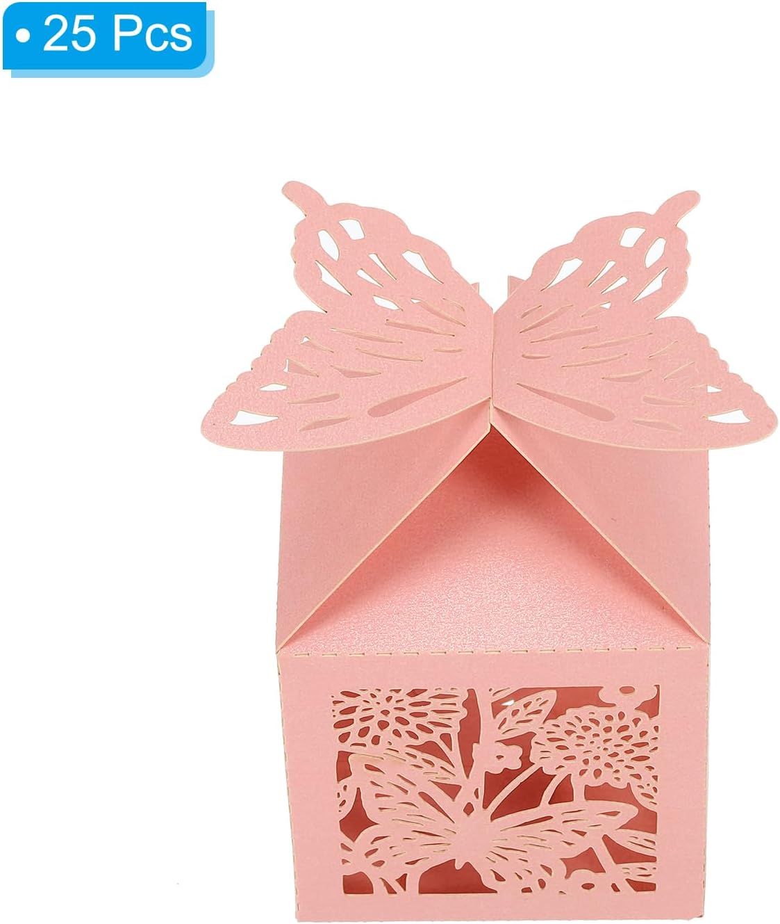 PATIKIL 2x2x31 Pink Favor Boxes 25 Pack