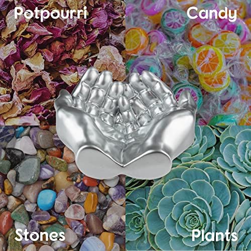 Hand Shaped Succulent Planter Pot - Silver