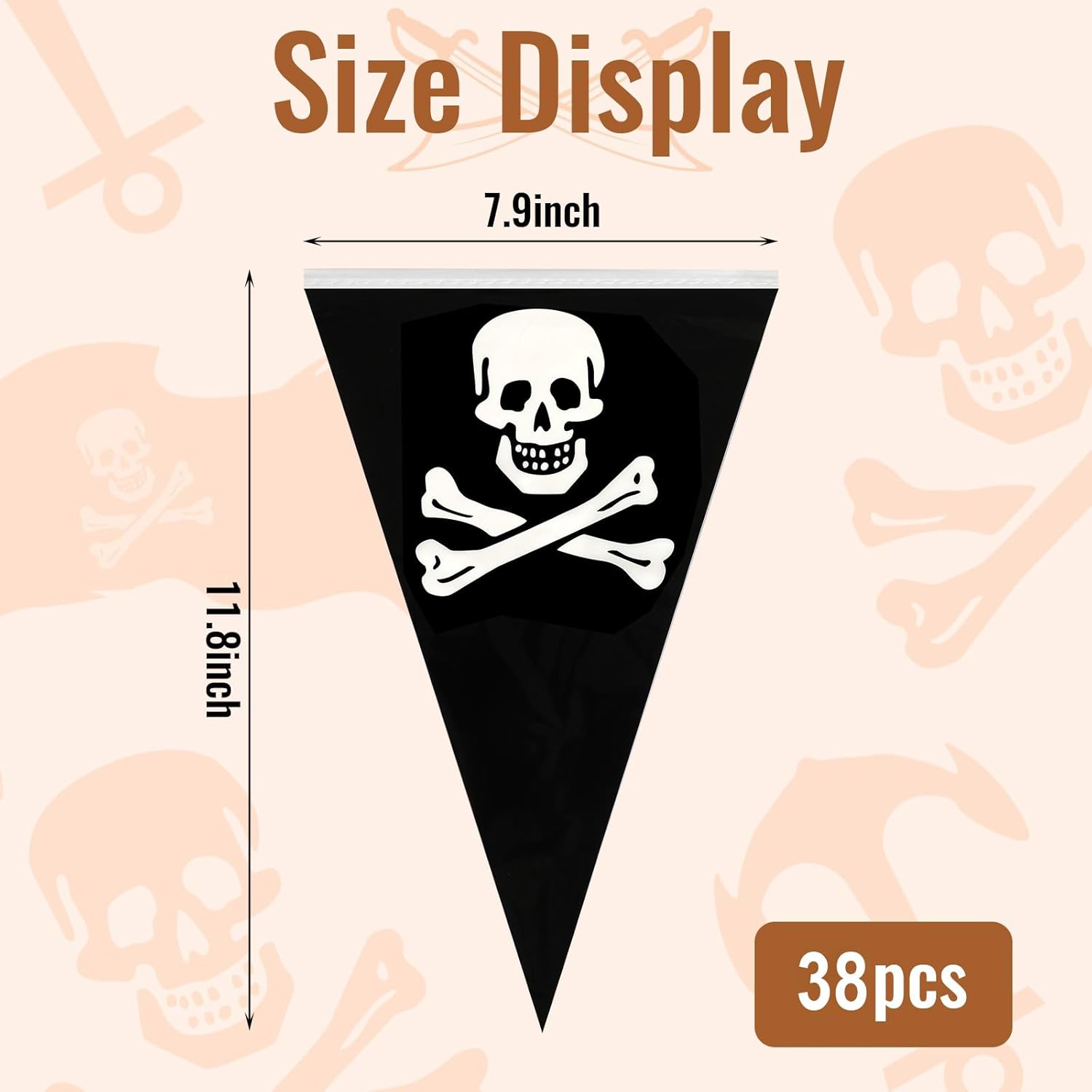MARFOREVER Pirate Banner 525 Ft Triangle Flags