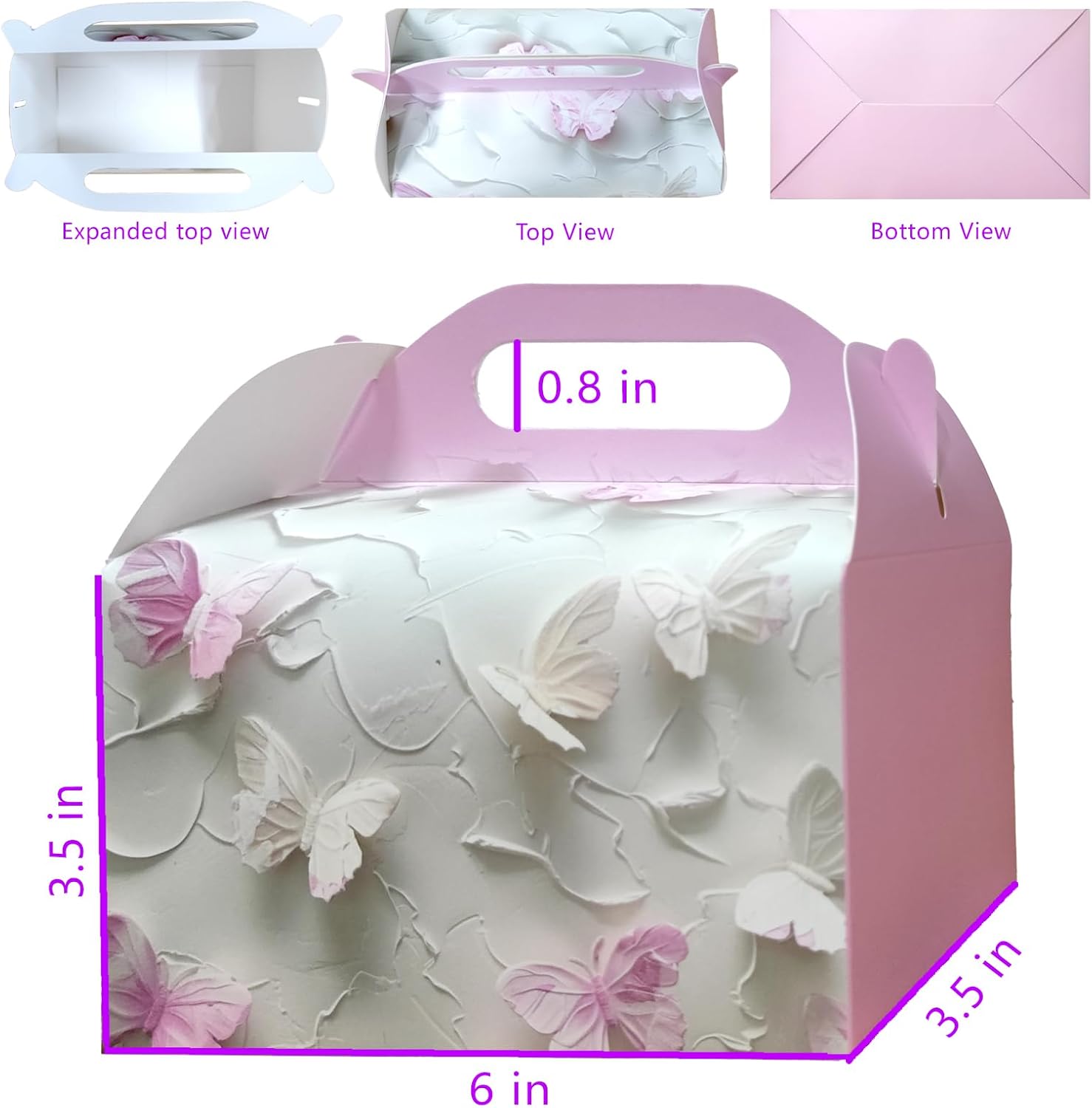 SOHOMEG 12 Piece Pink Butterfly Gift Box Set