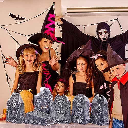 Yeaqee 48 Halloween Tombstone Candy Bags Ghost Design