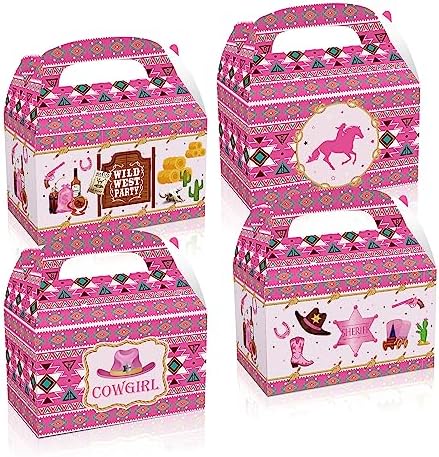 24 Pack Western Cowgirl Party Favor Boxes