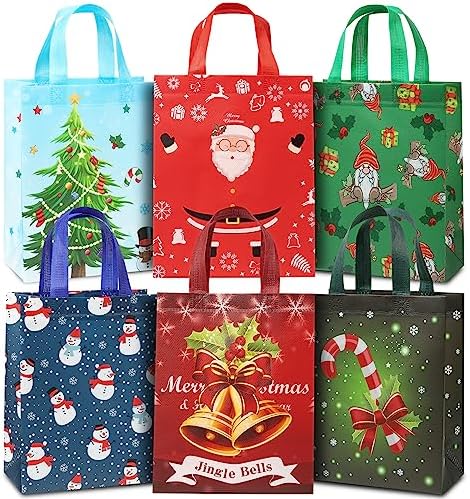 YANGTE 24 Pack Christmas Gift Bags with Handles
