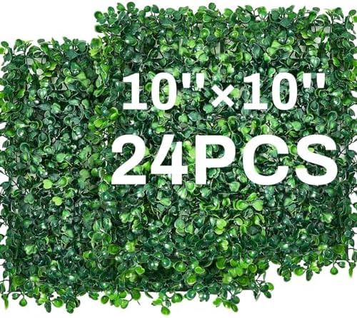 Crowye 24 Pcs Artificial Boxwood Panels for Privacy Screens
