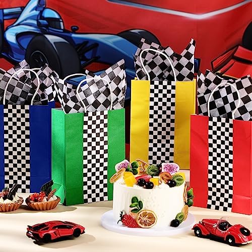Glenmal 16 Pack Racing Car Gift Bags with Handles