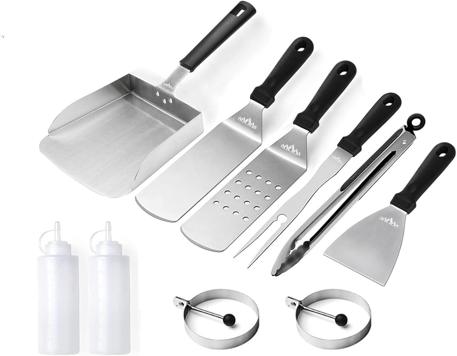 BBQMFG Griddle Accessory Kit 10-Piece BBQ Tool Set