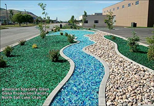American Specialty Teal Landscape Glass 25 Lbs Large