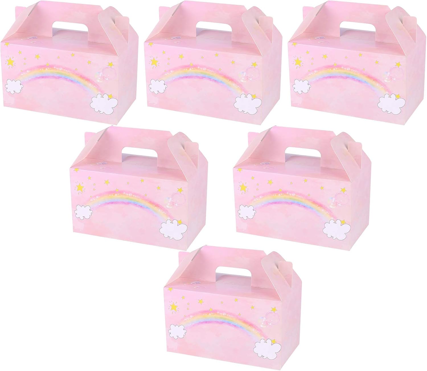 KEPATO 24 Pack Rainbow Party Treat Boxes