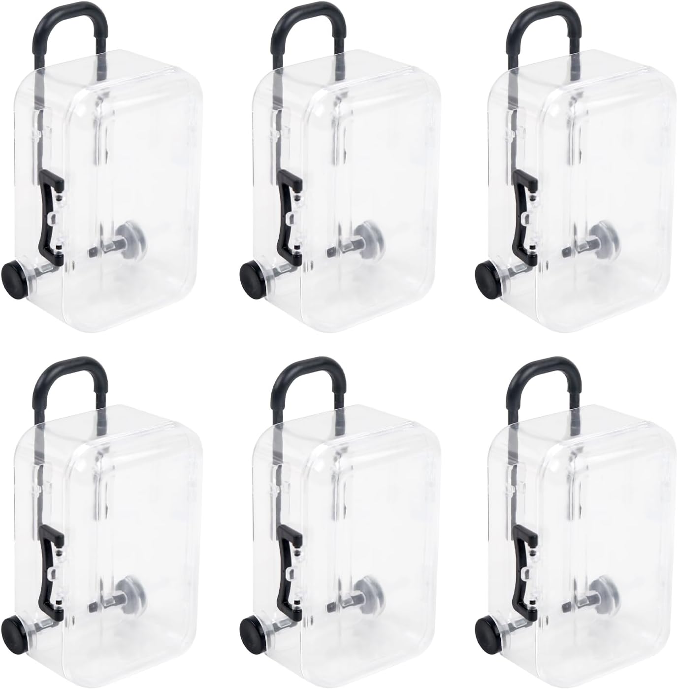 ASUNFO 6 Pcs Mini Suitcase Gift Boxes Black