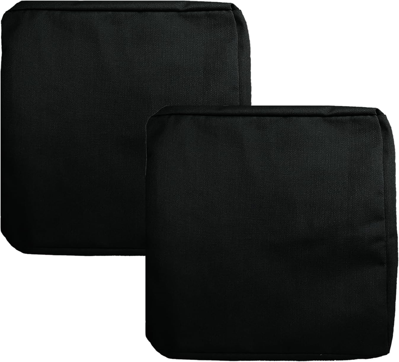 FLYMEI 20x20x2 Outdoor Cushion Covers 2Packs Black