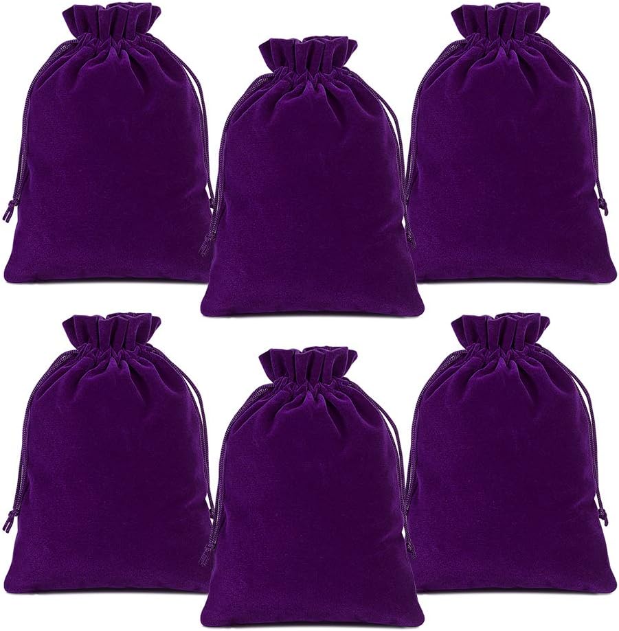 Lucky Monet Velvet Drawstring Bags for Gifts and Crafts