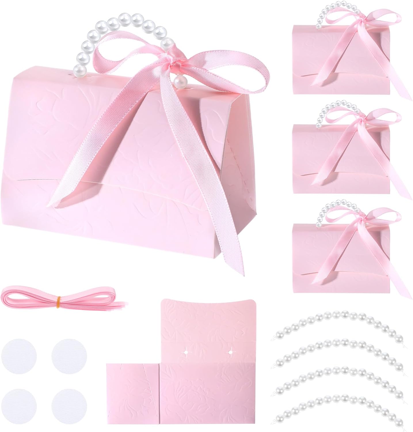 YBEATY 10 Pcs Pink Gift Boxes DIY Set for Bridesmaids