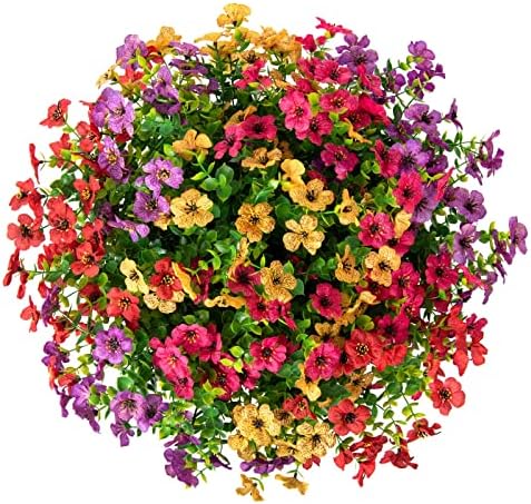 HyeFlora Hanging Flower Basket with Artificial Bougainvillea