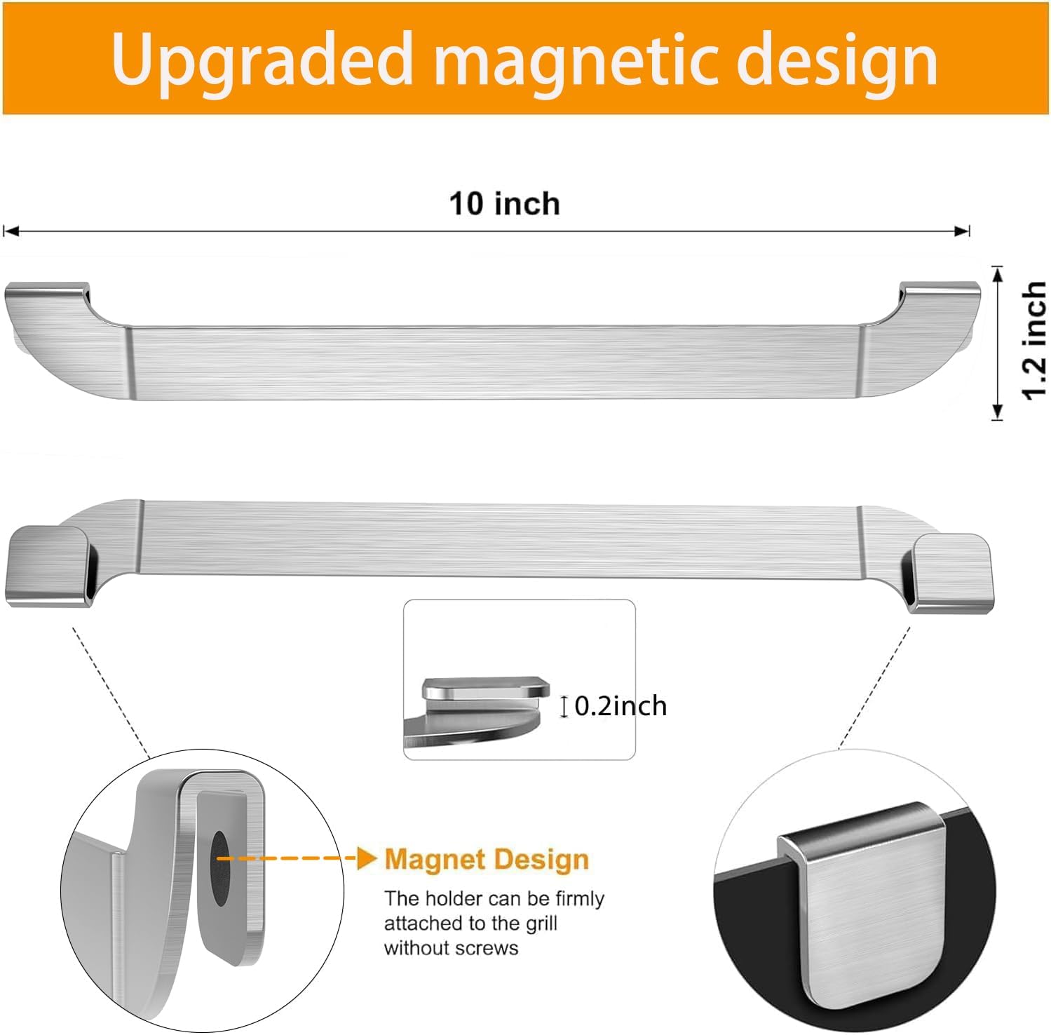 10 Inch Magnetic Spatula Holder for Griddle